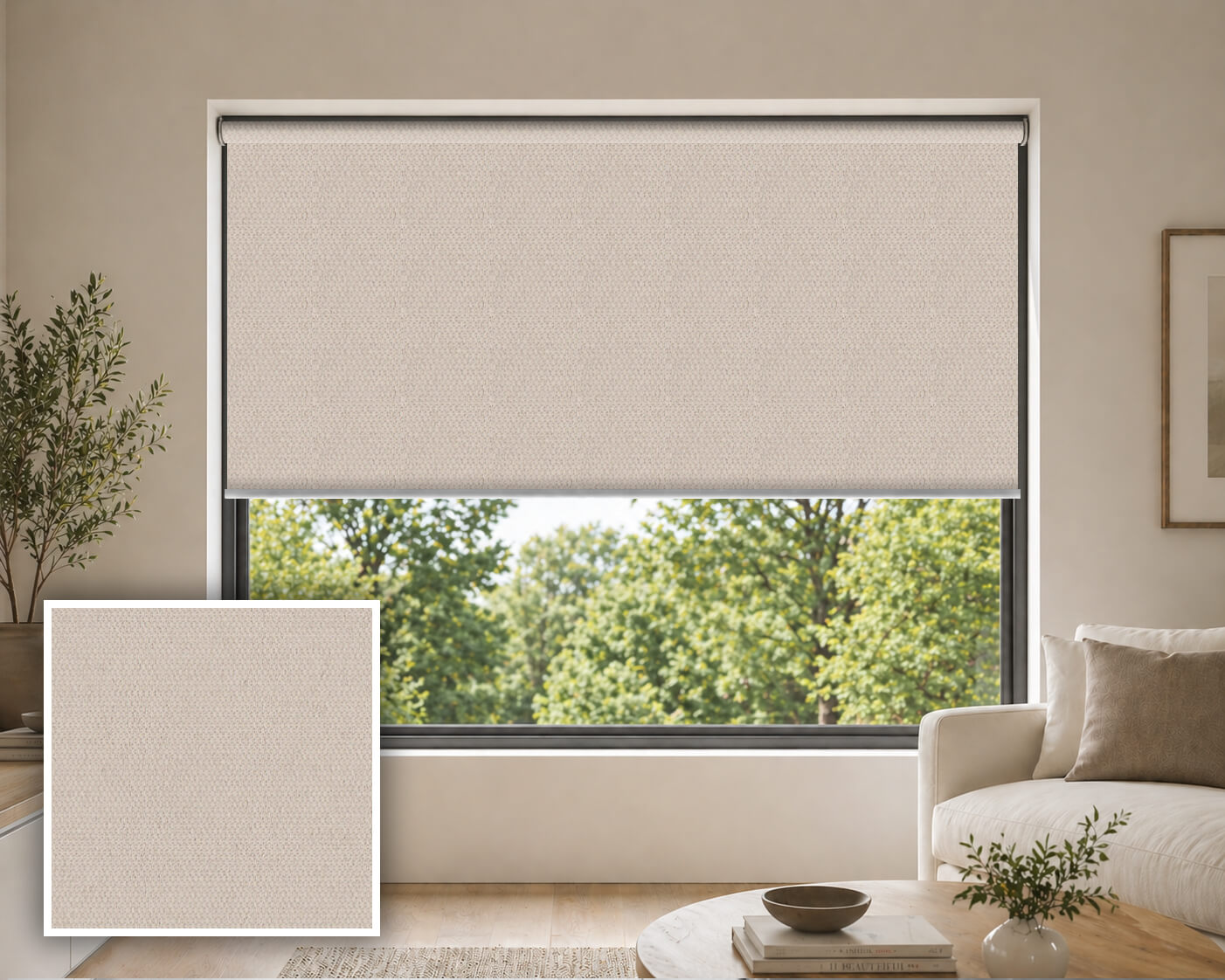 Ambray Nougat Blockout Roller Blind