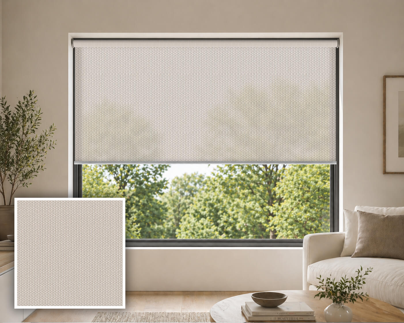 Ambray Nougat Light Filtering Roller Blind
