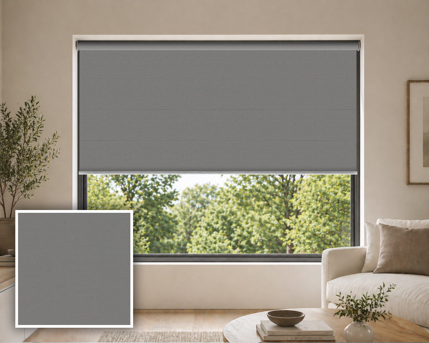 Boya Ash Blockout Roller Blind