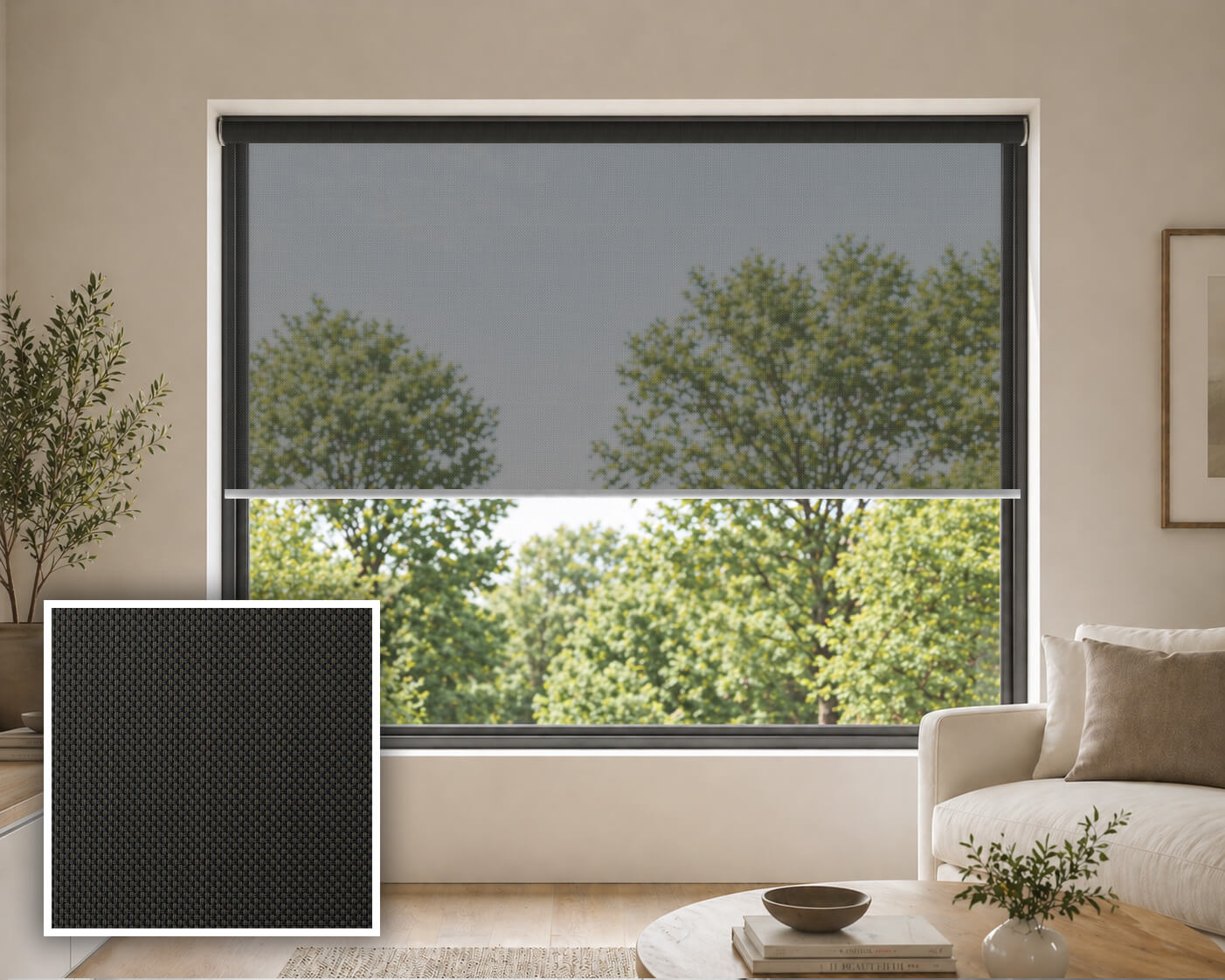 Contempo Shade Bronze Screen Roller Blind