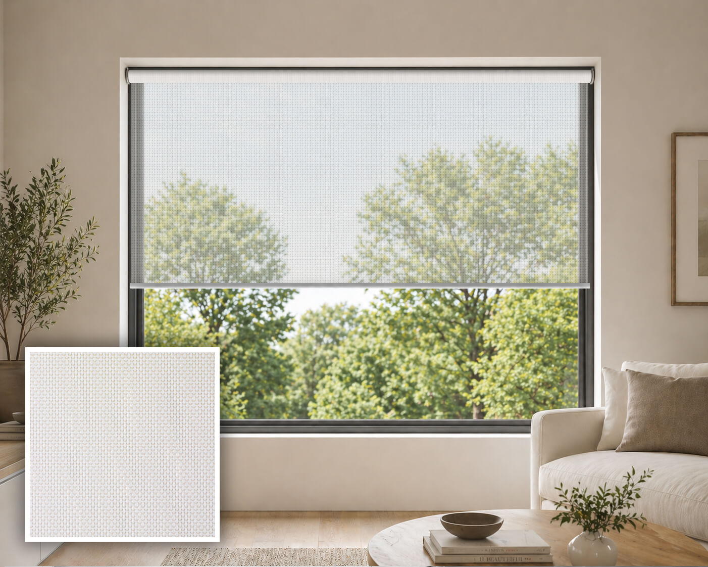 Contempo Shade Cotton Screen Roller Blind