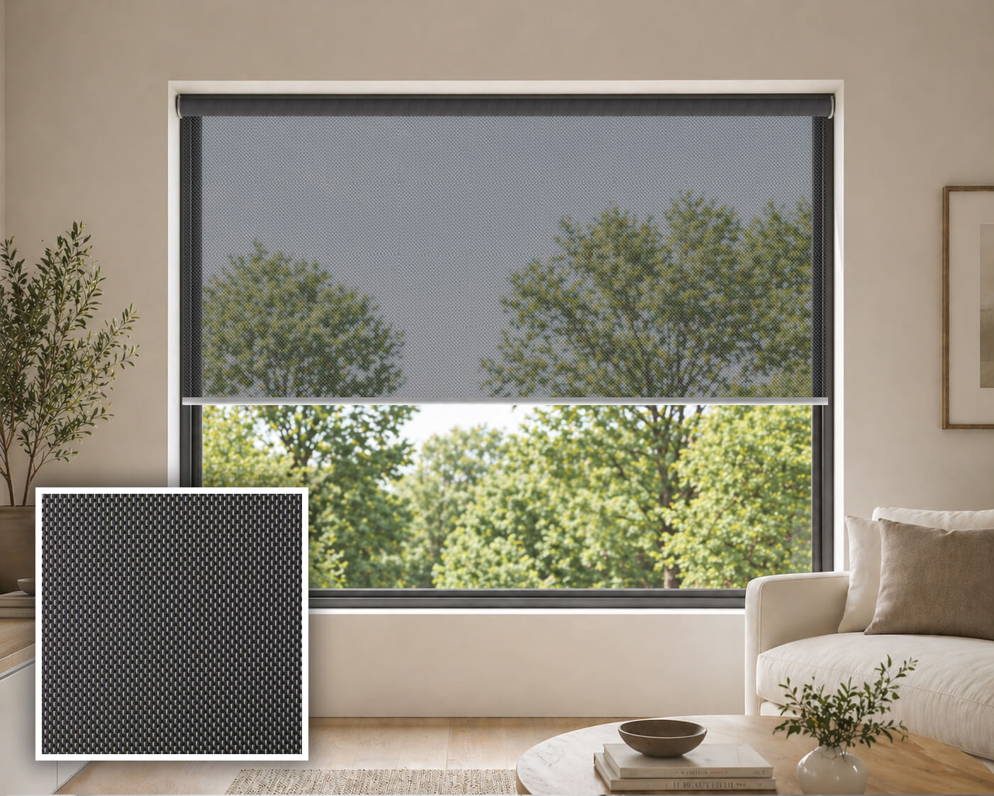 Contempo Shade Platinum Screen Roller Blind