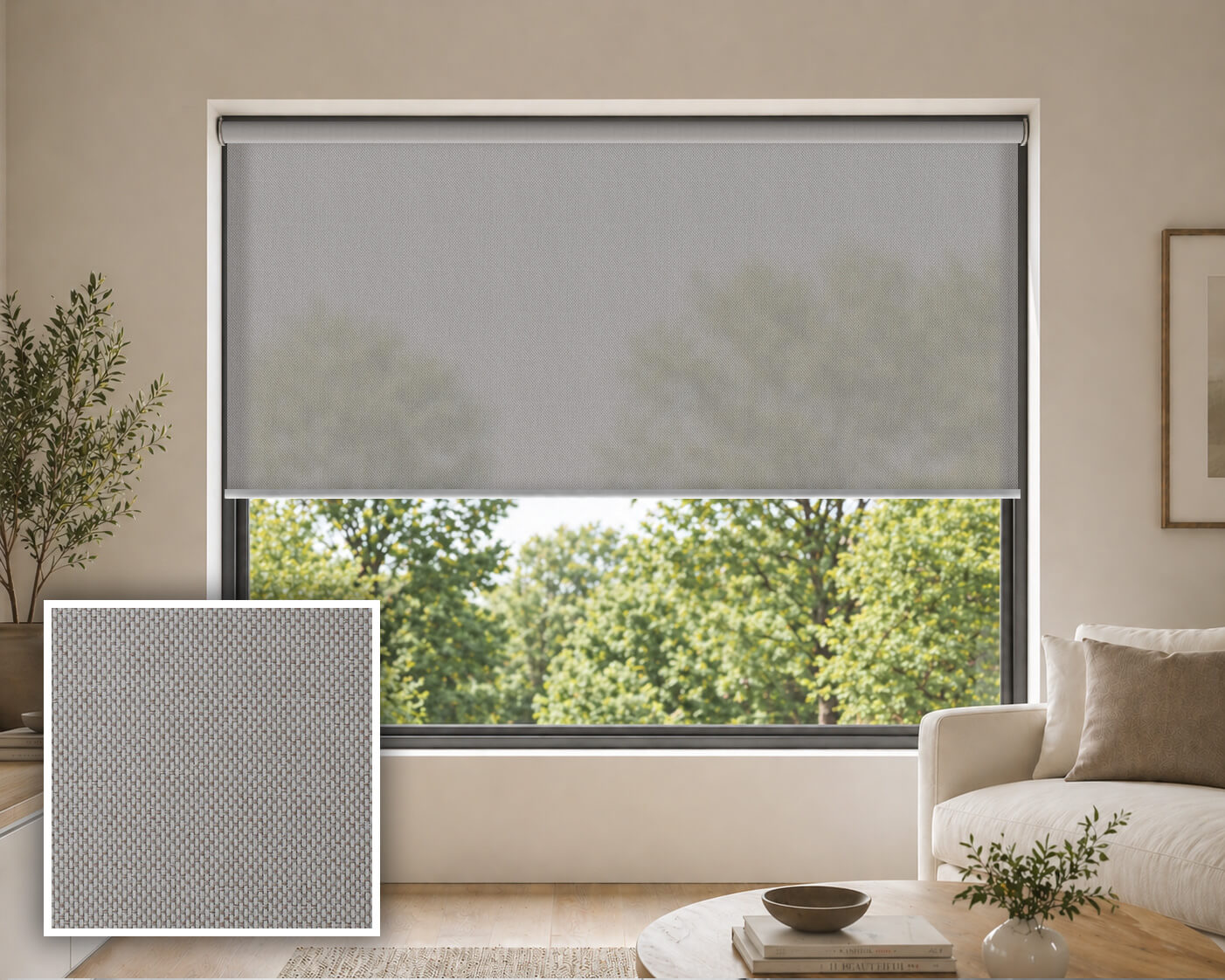 Ecolite Bronze Pearl Light Filtering Roller Blind
