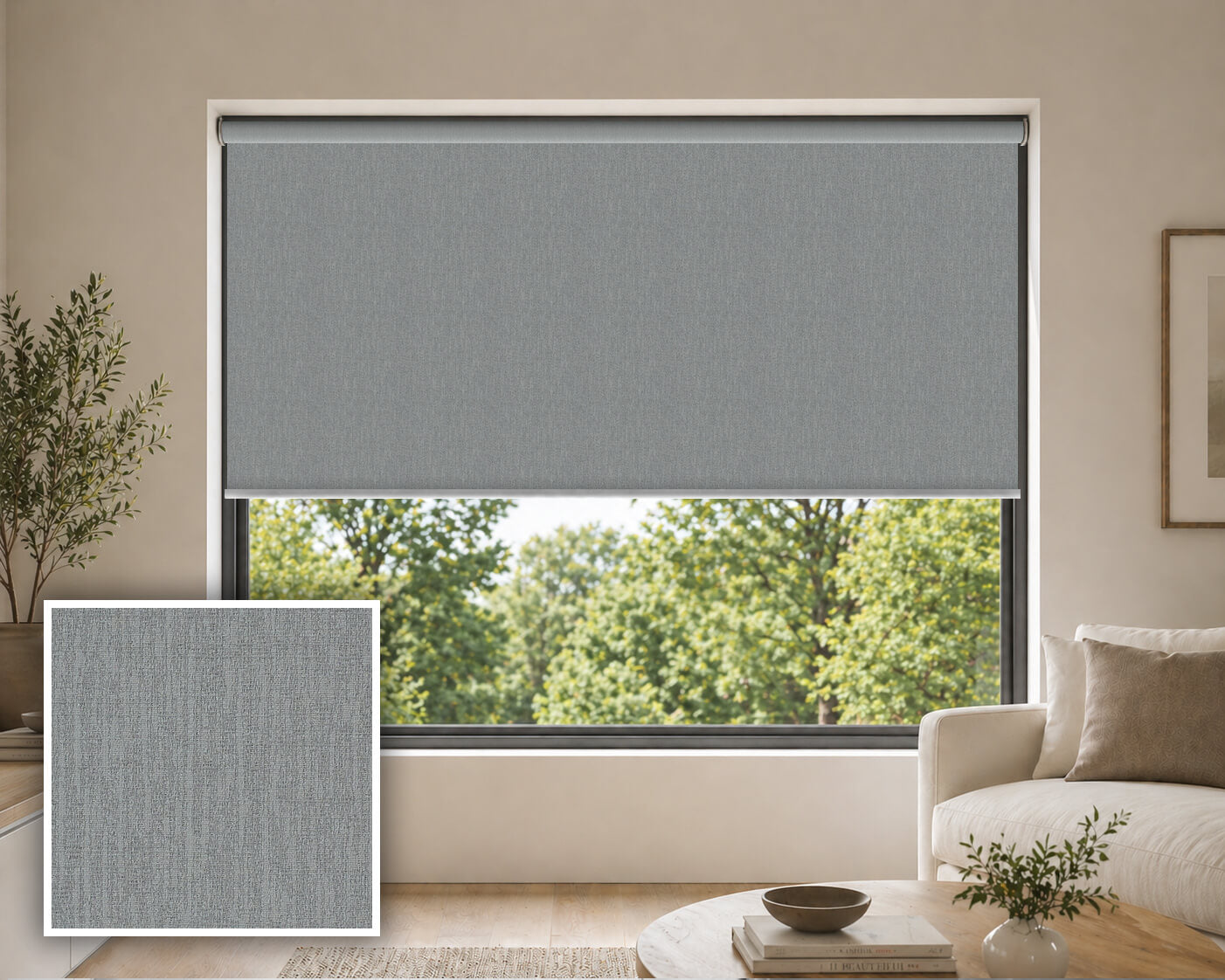 Istanbul Slate Blockout Roller Blind