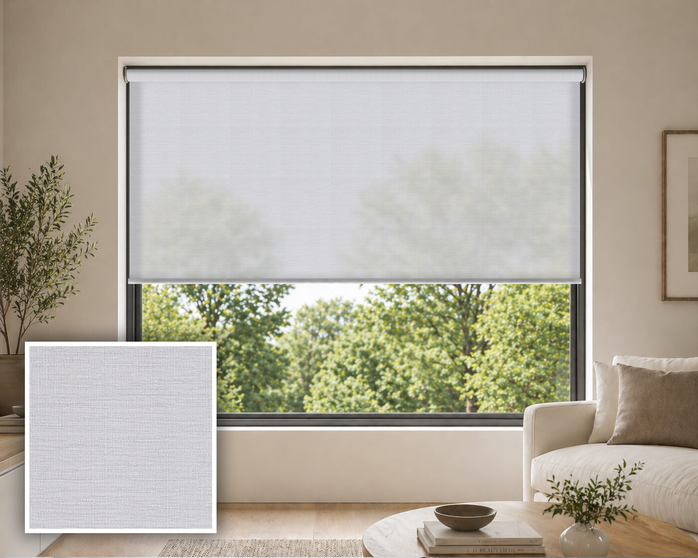 Istanbul Mineral Light Filtering Roller Blind