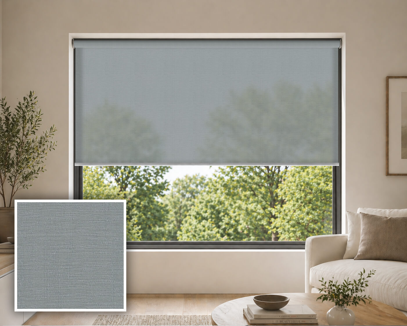 Istanbul Slate Light Filtering Roller Blind