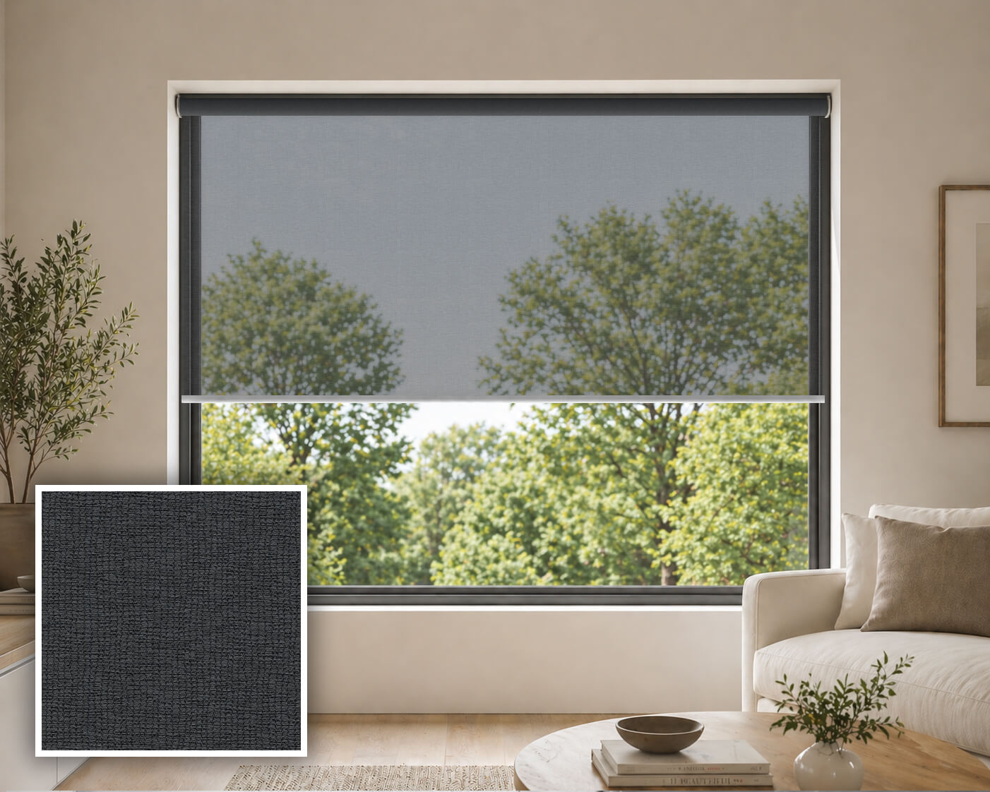Modern View Flint Screen Roller Blind