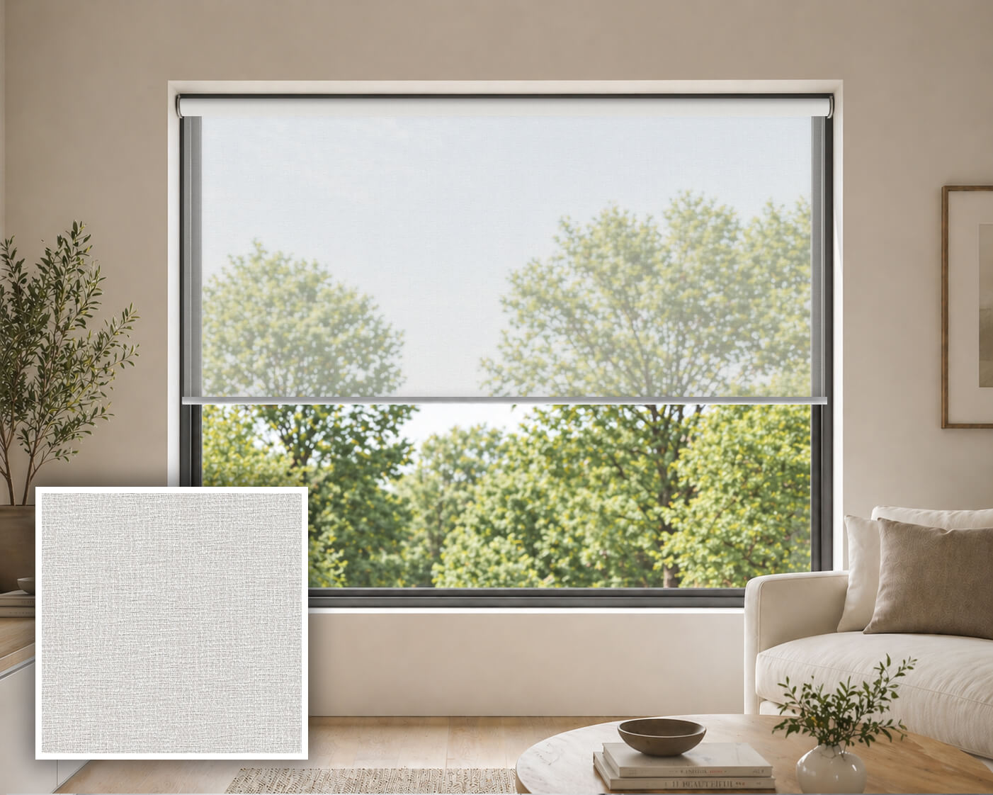 Modern View Marble Screen Roller Blind
