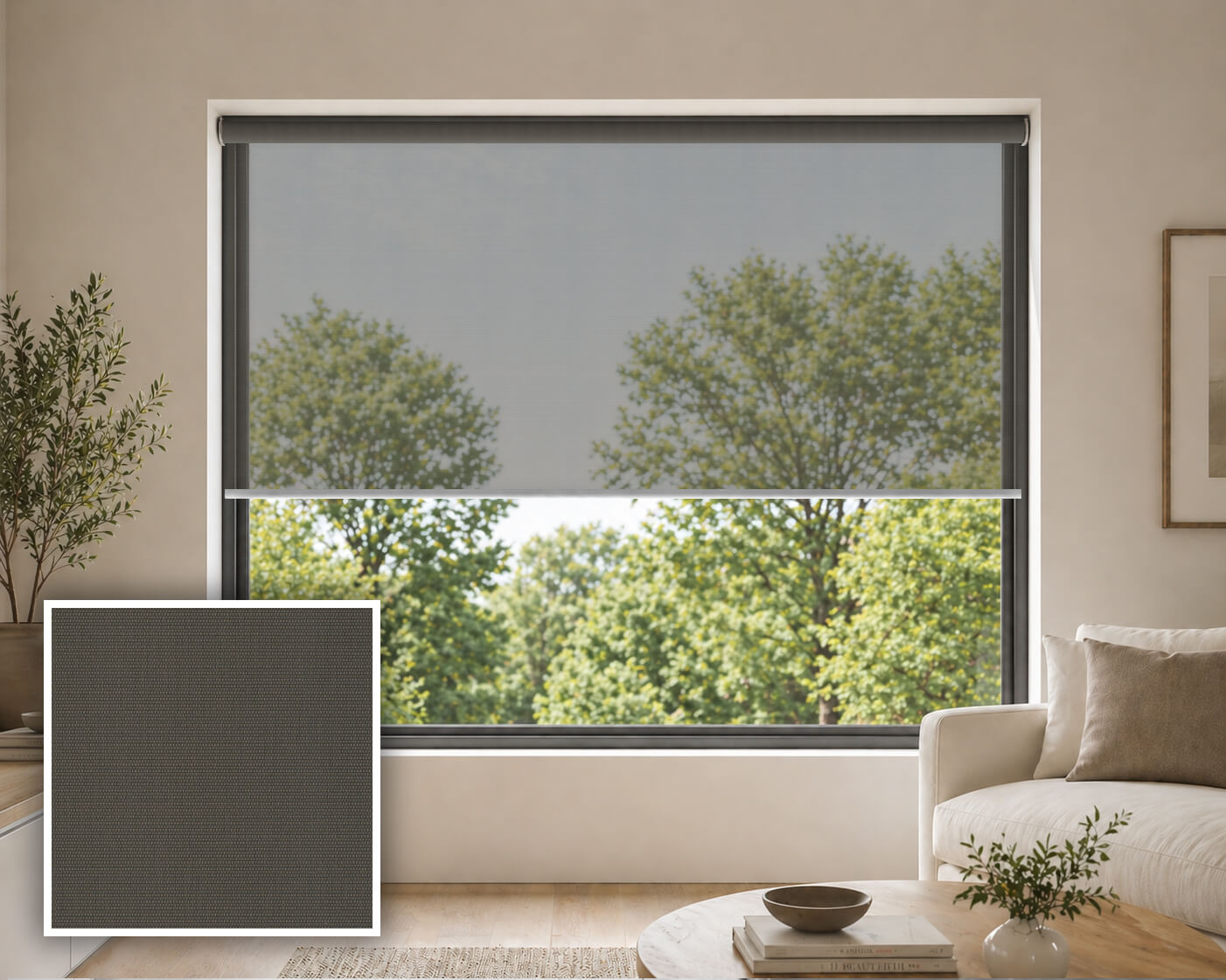 Modishy Bronze/Grey Screen Roller Blind
