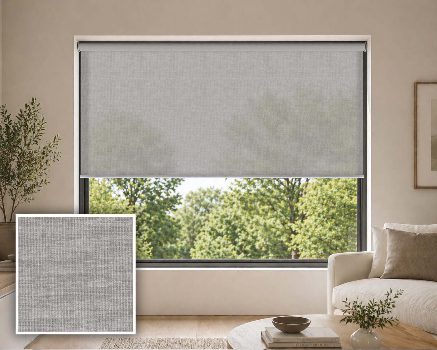 Wilde Cinder Light Filtering Roller Blind